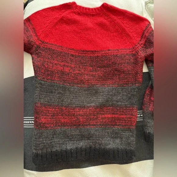 Diesel Men’s Mohair Red and Gray Sweater size L - Picture 6 of 7